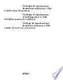 Catalogue de reproductions de peintures antérieures à 1860 et quinze plans d'expositions