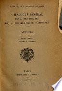 Catalogue général des livres imprimés de la Bibliothèque nationale