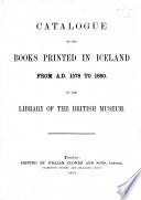 Catalogue of Printed Books