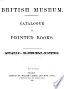 Catalogue of Printed Books