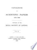Catalogue of Scientific Papers (1800-1900): ser. 3 , 1874-1883