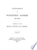 Catalogue of Scientific Papers (1800-1900): ser. 3 , 1874-1883