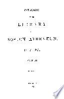 Catalogue of the Library of the Boston Athenæum