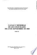 Causas y memorias de los conjurados del 25 de septiembre de 1828