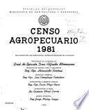 Censo agropecuario, 1981
