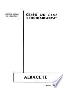 Censo de 1787 Floridablanca: Albacete