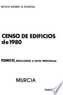 Censo de edificios de 1980: Resultados a nivel provincial. 51 v