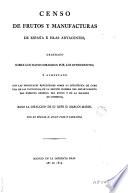 Censo de frutos y manufacturas de España é islas adyacentes
