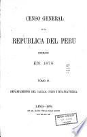 Censo general de la República del Perú, formado en 1876