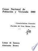 Censo nacional de población y vivienda, 1980: Lomas de Zamora