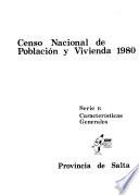 Censo nacional de población y vivienda, 1980: Provincia de Córdoba