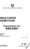 Censos nacionales 1993, IX de población, IV de vivienda: Ancash (4 v.)