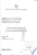 Censos nacionales 1993, IX de población, IV de vivienda: Cajamarca (3 v.)