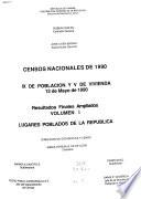 Censos nacionales de 1990: Lugares poblados de la República