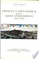Ciencia y metafísica en el Kant precrítico (1746-1764)
