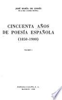 Cincuenta años de poesía española, 1850-1900