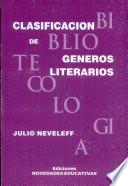 Clasificación de géneros literarios