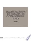 Clasificación mexicana de ocupaciones 1992. Volumen 2