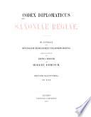 Codex diplomaticus Saxoniae regiae