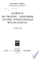 Codice dei trattati, convenzioni, accordi internazionali multilaterali