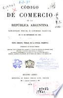 Código de comercio de la República Argentina