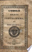 Codigo penal Santa-Cruz, del Estado Nor-Peruano