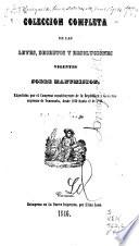 Colección completa de las leyes, decretos y resoluciones vigentes sobre manumisión