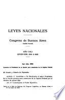 Colección completa de leyes nacionales sancionadas por el Honorable Congreso ...