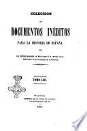 Coleccion de documentos ineditos para la historia de Espana