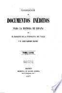 Coleccion de documentos ineditos para la historia de Espana