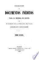 Colección de documentos inéditos para la historia de España