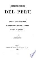 Coleccion de documentos literarios del Peru