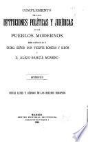 Colección de las instituciones políticas y jurídicas de los pueblos modernos