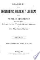 Colección de las instituciones políticas y jurídicas de los pueblos modernos