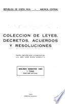 Colección de leyes, decretos, acuerdos y resoluciones