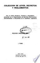 Colección de leyes, decretos, acuerdos y resoluciones