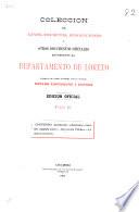 Colección de leyes, decretos, resoluciones i otros documentos oficiales referentes al departamento de Loreto [1777-1908]