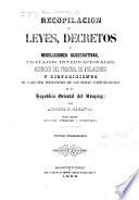 Colección de leyes, decretos y disposiciones de carácter permanente de la República Oriental del Uruguay