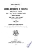 Colección de leyes, decretos y ordenes publicadas en el Perú desde el año de 1821 hasta 31 de diciembre de 1859