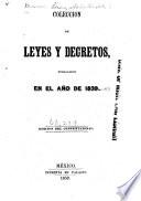 Coleccion de leyes y decretos
