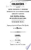 Coleccion de los decretos y ordenes