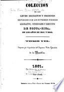 Coleccion de los decretos y ordenes