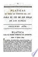 Colección de Pláticas para el uso de curas de aldea