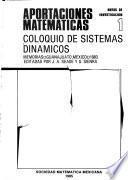 Coloquio de Sistemas Dinamicos