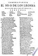 Comedia famosa. El Hijo de los Leones