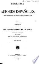 Comedias de Don Pedro Calderon de la Barca