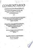 Comentario resolutorio de vsuras, sobre el cap. primero de la question, 3. de la 14. causa, compuesto por el doctor Martin de Azpilcueta Nauarro. ... Para mayor declaracion de lo que ha tratado en su Manual de confessores