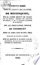 Comentario sobre el espíritu de las leyes de Montesquieu