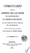 Comentario sobre el Espíritu de las leyes de Montesquieu