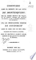 Comentario sobre el espíritu de las leyes de Montesquieu
